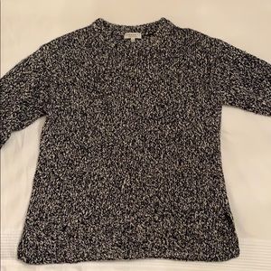 Navy and White Knit Sweater